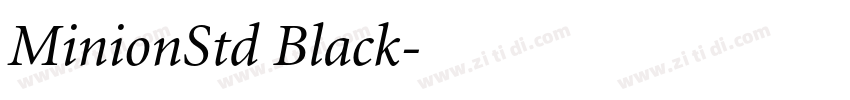 MinionStd Black字体转换